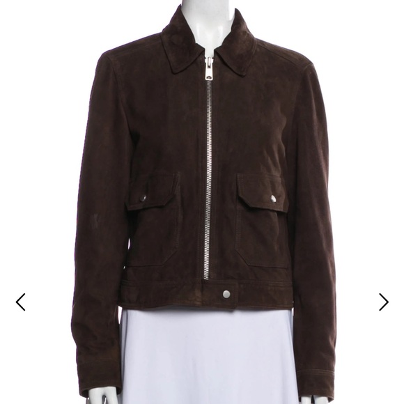 All Saints Jackets & Blazers - All Saints Dark Brown suede  Jacket